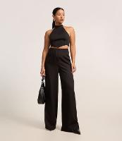 Calça Reta em Alfaiataria sem Cós e com Pences - 1