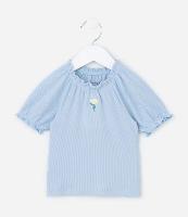 Blusa Infantil em Ribana com Mangas Bufantes - Tam 1 a 6 Anos - 1