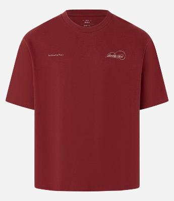 Camiseta Boxy em Algodão com Estampa Lettering