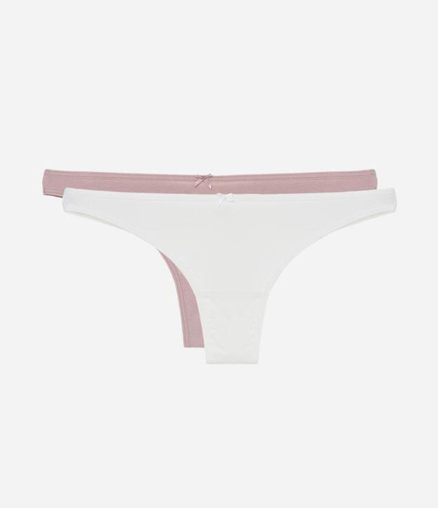 Kit 02 Calcinhas Biquíni em Algodão Fio Duplo - 1