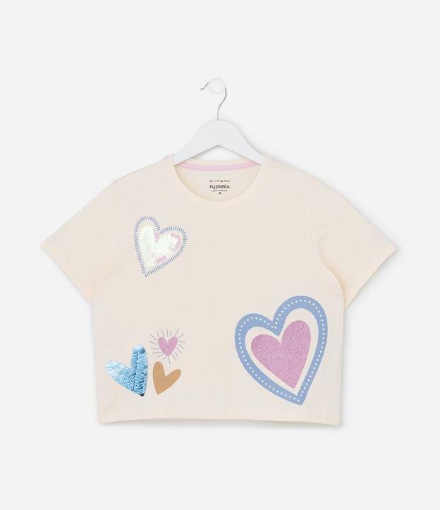 Blusa Cropped Infantil com Bordado em Paetês - Tam 5 a 14 Anos - 1