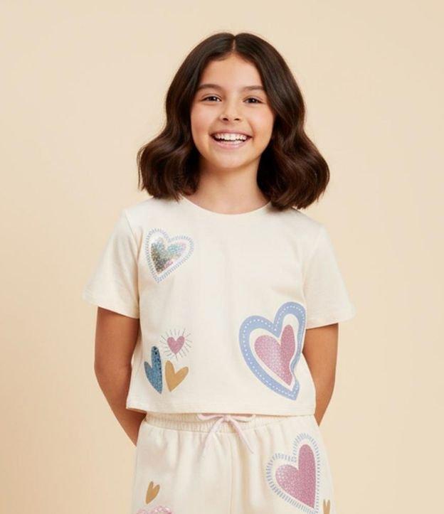 Blusa Cropped Infantil com Bordado em Paetês - Tam 5 a 14 Anos - 2