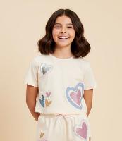 Blusa Cropped Infantil com Bordado em Paetês - Tam 5 a 14 Anos - 2