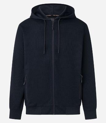 Casaco Esportivo Texturizado com Detalhe Contrastante e Bolsos