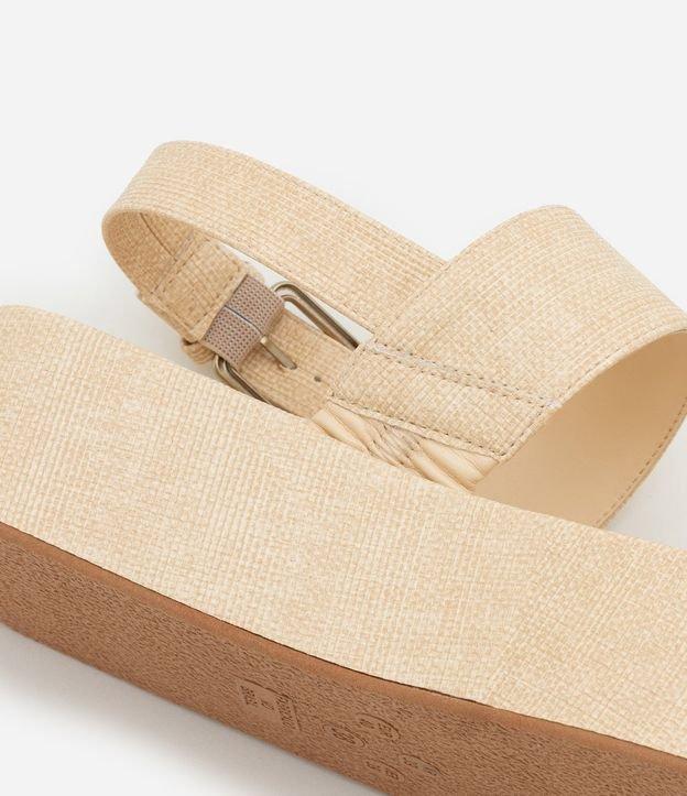 Sandália Flatform com Tiras e Efeito Linho - 1