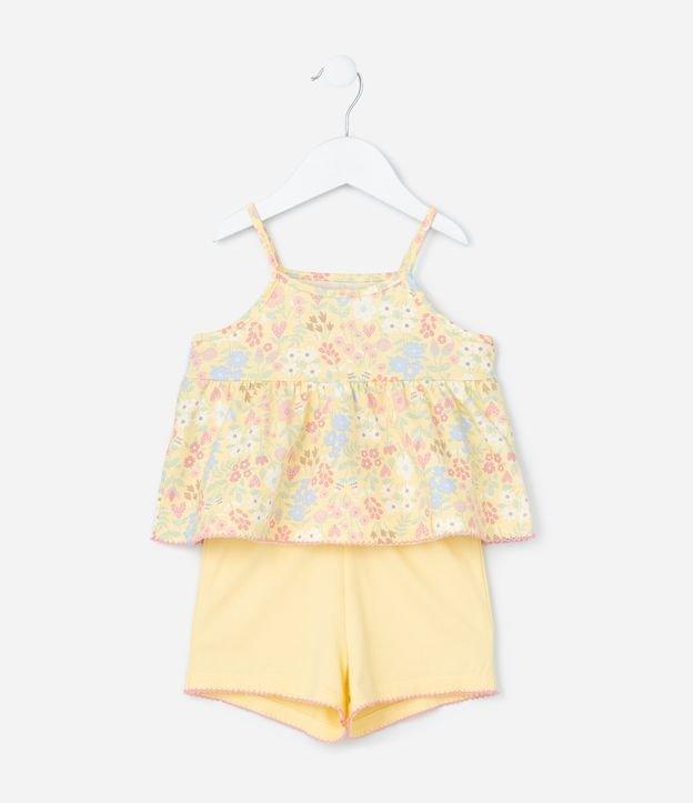 Conjunto Infantil com Estampa Floral - Tam 1 a 6 Anos - 1
