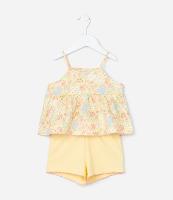Conjunto Infantil com Estampa Floral - Tam 1 a 6 Anos - 1