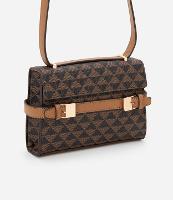 Bolsa Transversal Pequena com Tampa e Cinto com Fivela Dupla - 3