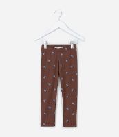 Calça Legging Infantil Canelada com Estampa Tulipa - Tam1 a 6 Anos - 2