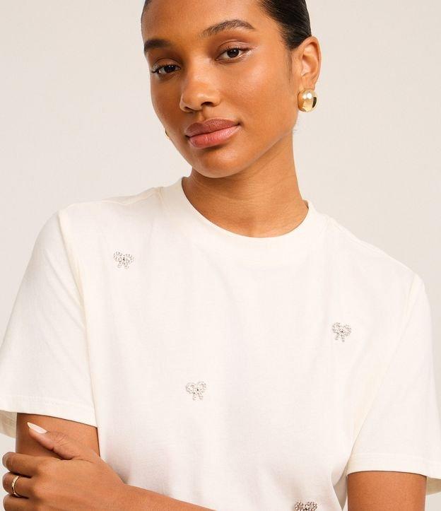 Blusa em Algodão com Bordado de Laços com Pérolas - 1