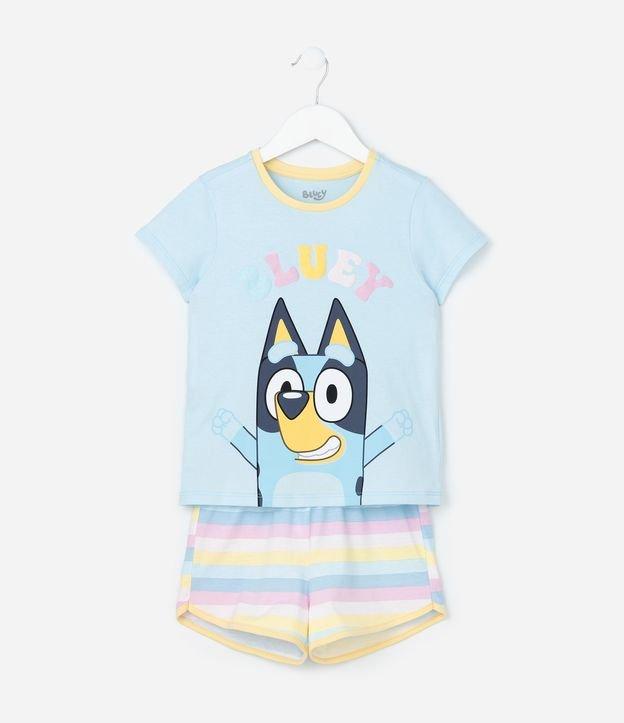Pijama Infantil com Estampa Bluey e Listras - Tam 3 a 8 Anos - 1