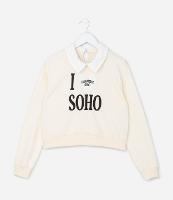 Casaco Infantil em Moletom e Gola Colarinho - Tam 5 a 14 Anos - 1