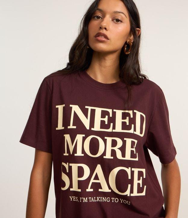 Camiseta Alongada em Algodão com Lettering I Need More Space - 1