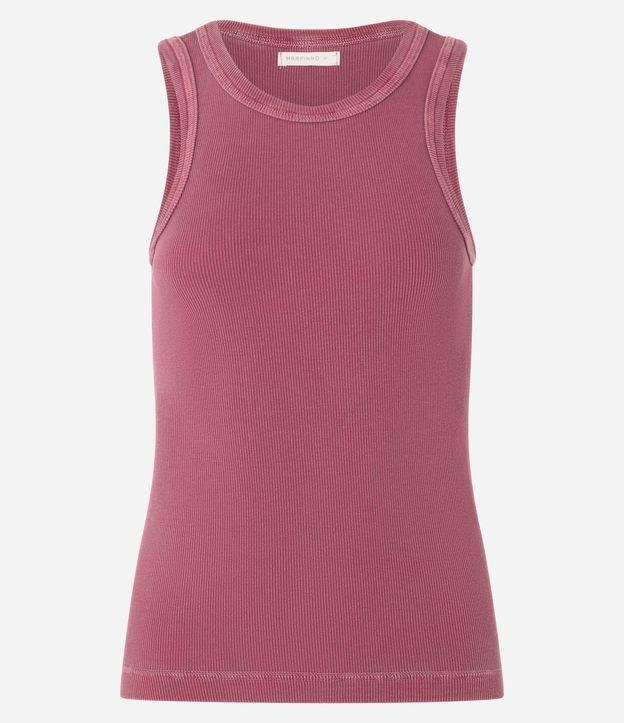 Blusa Regata Estonada em Ribana com Textura Canelada - 1