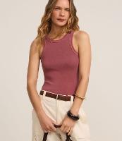 Blusa Regata Estonada em Ribana com Textura Canelada - 2