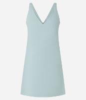 Vestido Curto em Viscose e Linho com Zíper nas Costas - 1