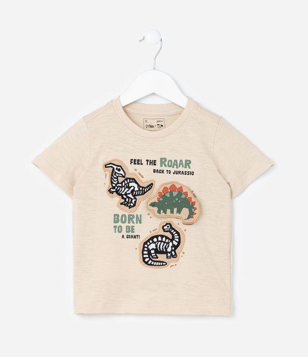 Camiseta Infantil com Estampa Interativa Dinos - Tam 1 a 6 Anos - 1