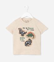 Camiseta Infantil com Estampa Interativa Dinos - Tam 1 a 6 Anos - 1