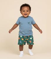 Conjunto Infantil com Estampa de Dinos - Tam 3 a 18 meses - 2