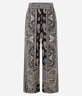 Calça Boho Pantalona em Viscolinho com Estampa Paisley