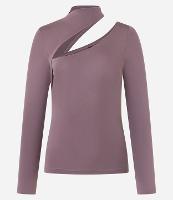 Blusa em Microfibra com Gola Alta e Recorte Vazado - 1