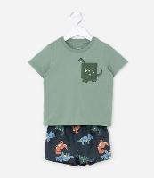 Conjunto Infantil com Estampa Dinossauro - Tam 1 a 6 Anos - 1