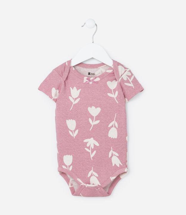 Body Infantil com Estampa de Florzinhas - Tam 0 a 18 meses - 1