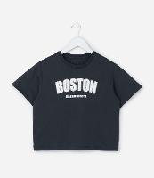 Camiseta Infantil com Lettering Boston - Tam 5 a 14 Anos - 1