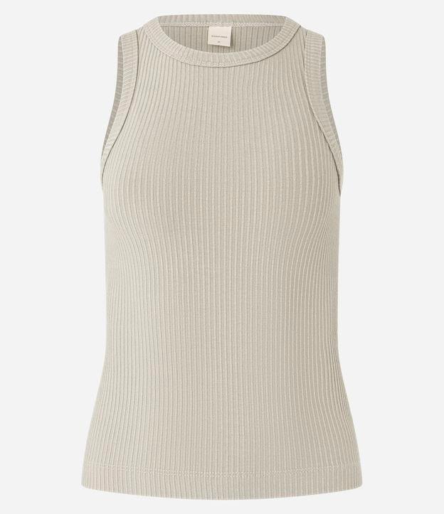 Blusa Regata em Ribana com Textura Canelada - 1