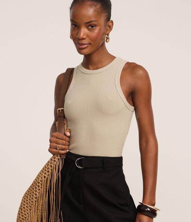 Blusa Regata em Ribana com Textura Canelada - 2