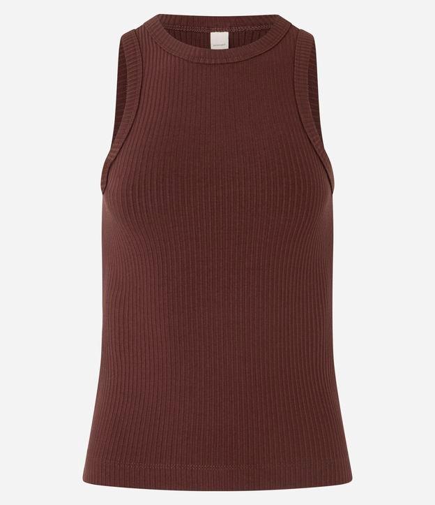 Blusa Regata em Ribana com Textura Canelada - 1