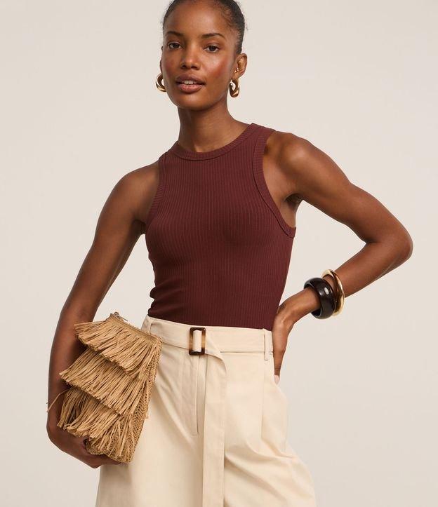 Blusa Regata em Ribana com Textura Canelada - 2