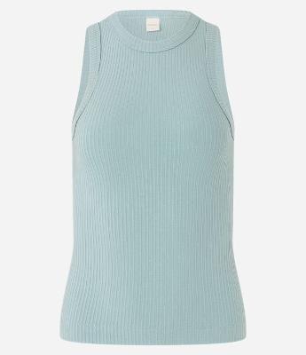 Blusa Regata em Ribana com Textura Canelada