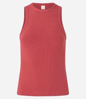 Blusa Regata em Ribana com Textura Canelada