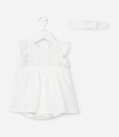 Vestido Body Infantil com Rendinha e Babados - Tam 0 a 18 meses - 1