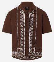 Camisa Boxy em Tricoline com Bordado e Textura Bowling - 1