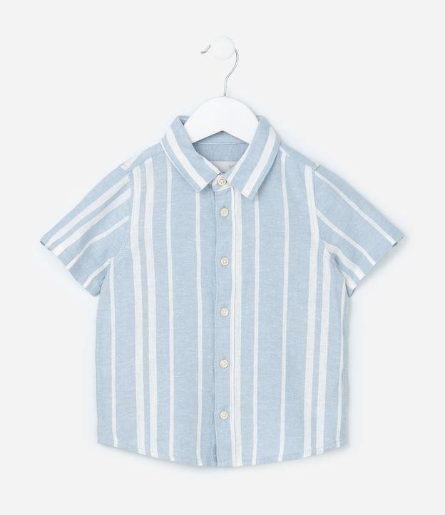Camisa Infantil em Viscolinho com Estampa Listras - Tam 1 a 6 Anos - 1