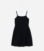 Vestido Infantil Texturizado de Alças Finas - Tam 5 a 14 Anos - 1