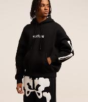 Casaco Boxy em Fleece com Felpa com Estampa Lettering e Patch de Esqueleto - 2