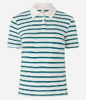 Blusa em Algodão Listrada com Gola Polo - 1