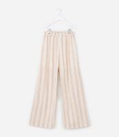 Calça Reta Infantil com Estampa Listrada - Tam 5 a 14 Anos - 1