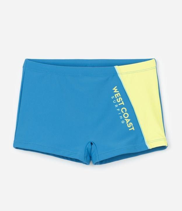 Sunga Infantil com Proteção UV e Recorte Contrastante - Tam 5 a 14 Anos - 1