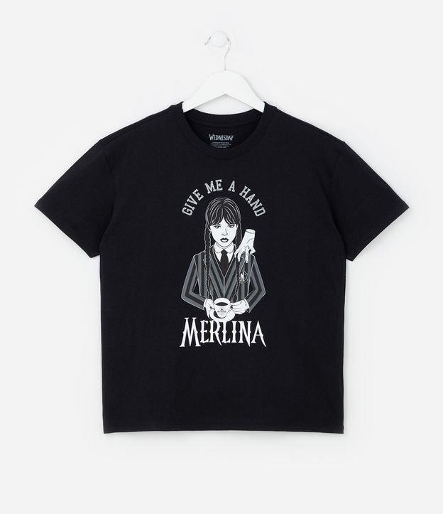 Camiseta Infantil com Estampa da Wandinha - Tam 5 a 14 Anos - 1