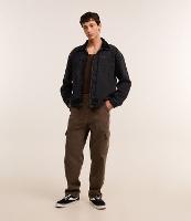 Calça Baggy em Sarja com Bolso Cargo - 2