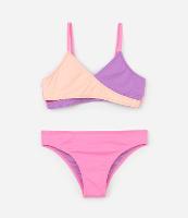 Biquíni Infantil com Proteção UV e Recorte Transpassado - Tam 7 a 16 Anos - 1