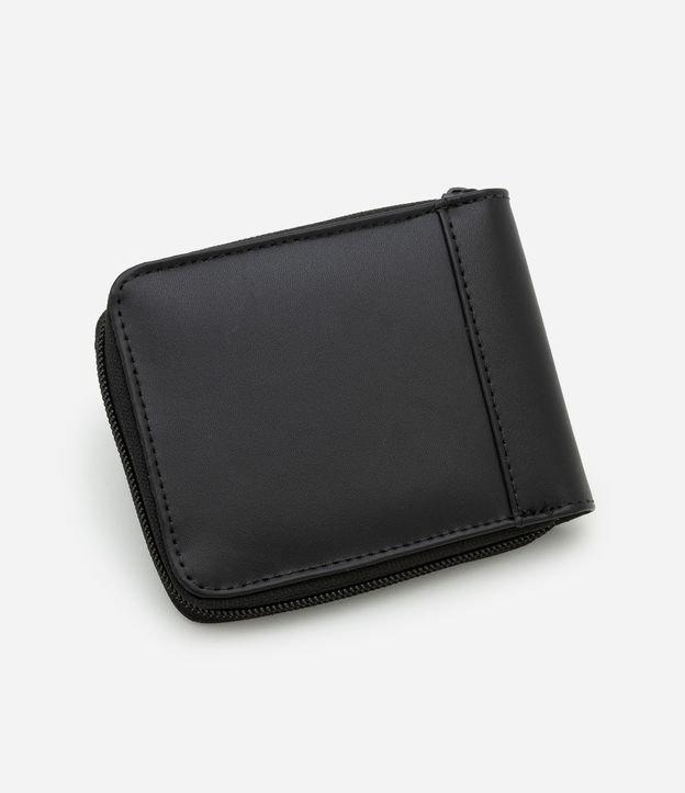 Carteira Dobrável em Couro com Zíper - 1