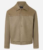 Jaqueta Boxy em Sarja com Recortes e Pesponto - 1