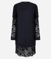 Vestido comfort em Algodão com Forro Manga Curta e Rendas - 1