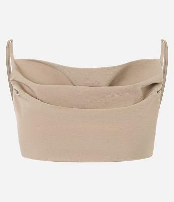 Blusa Cropped em Alfaiataria com Decote Degagê e Amarração nas Costas