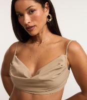 Blusa Cropped em Alfaiataria com Decote Degagê e Amarração nas Costas - 2